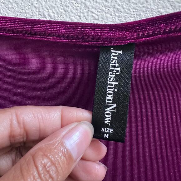 Women's Red Velvet Lace Trim Ruffle Long Sleeve Top Whimsigoth‎ Size Medium - Picture 6 of 8